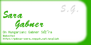 sara gabner business card